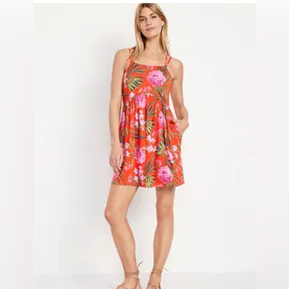 EUC Old Navy Fit and Flare Floral Dress